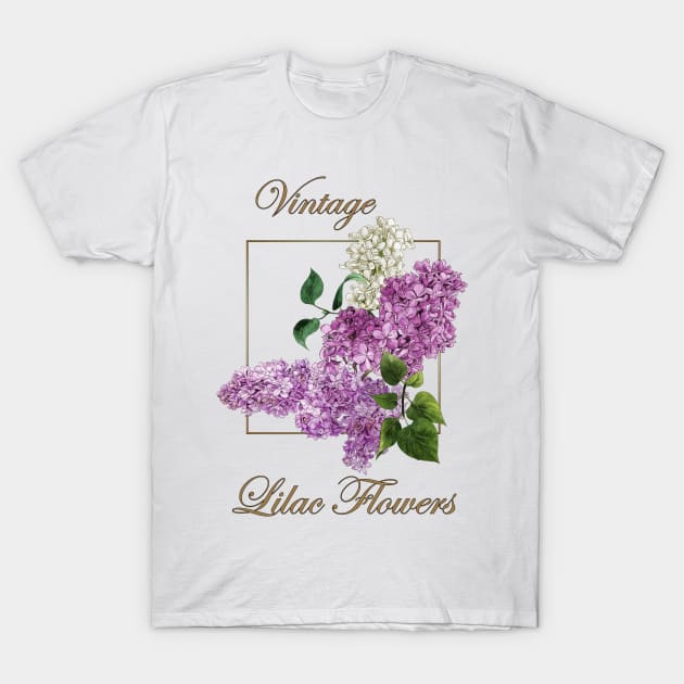 Lilacs-Spring flowers -Vintage Lilac flowers T-Shirt by KrasiStaleva